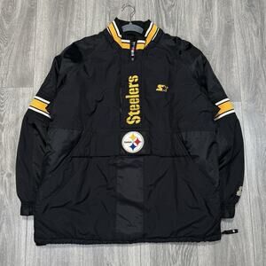 Vintage Pittsburgh Steelers Starter NFL Pro Line Pullover Jacket Size Medium